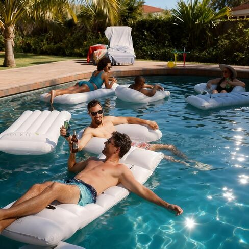 Rae Dunn x CocoNut Float Deluxe Lounger Float - New! Adult Size Multi-Purpose Inflatable Drifter & Lounger - Versatile Ride-On Raft for Summer & Swim Parties in Kuwait