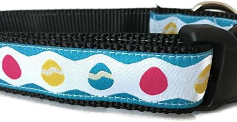 Easter Dog Collar, Caninedesign, Bunny, 1 inch Wide, Adjustable, Nylon, Medium and Large (Chocolate Bunnies, Medium 13-19") in Kuwait