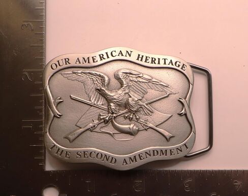 Indiana Metal Craft Men's America's 2nd Amendment Belt Buckle Belts in Kuwait