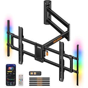 Perlegear Corner TV Wall Mount Long Arm TV Mount Bracket for 32-75 Inch TVs-Full Motion TV Wall Mount with 32.37" Extension & Swivel Articulating Arm & Tilt, MAX VESA 600x400mm, Holds up to 100 lbs in Kuwait