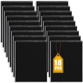 Faccito 12 حزمة من دفتر الملاحظات الحلزوني العلوي مقاس 11 بوصة × 8-1/2 بوصة 100 ورقة مسطرة بالكلية وسادات ستينو كتب حلزونية للوازم المدرسية المكتبية (أحمر) in Kuwait