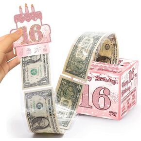 Happy Birthday Money Gift Box with Pull Out Card and Cash Holder - Black & Gold DIY Surprise Box in Kuwait