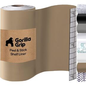 Gorilla Grip Peel and Stick Paper for Book Covers, Countertops, Drawers, Kitchen Cabinets, Shelves, and Crafts, Protective Easy Install Removable Vinyl Adhesive Liners, 11.8 IN x 10 FT Roll Blue White in Kuwait