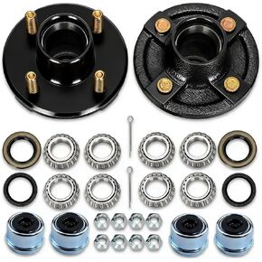 2 Sets 4 Lug Trailer Hub Kit for 2000 Lbs, Trailer Hub 4 Lug,4×4" Trailer Hub fit 1" and 1"-1/16" Trailer Axles,4 Lug Trailer Hub Assembly,Boat Trailer Hubs 4 Lug in Kuwait