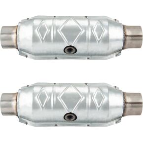 2 قطعة 2.5 "مدخل/مخرج محول حفاز عالمي عالي التدفق مستدير للمحول الحفاز 99306HM (شكوى وكالة حماية البيئة) in Kuwait