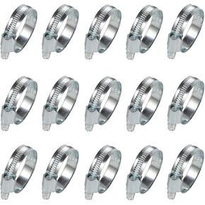 (15 Pack) High Pressure Hose Clamp 4/5" to 1-3/4" Adjustable Worm Gear Drive Hose Clamps,304 Stainless Steel Band Tube Clamp for Fuel Injection Gas Line Fittings/Automotive,Family,Plumbing in Kuwait