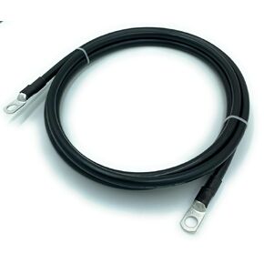 6 Gauge Marine Grade Battery Cables, USCG and ABYC Approved, 1-15ft Lengths, Heavy Duty Tinned Lugs, Fully Assembled and Made in The USA (Black,12ft,5/16 Lugs) in Kuwait