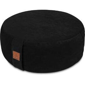 Round Velvet Meditation Pillow D=13"/16" H=5.5" Yoga Bolster Floor Pouf Zafu Buckwheat Meditation Cushion for Sitting on Floor,Removable Organic Cotton Cover Kneeling Pillow in Kuwait