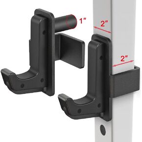 خطافات J من الفولاذ الصلب من SELEWARE لقفص طاقة أنبوبي مقاس 2 بوصة × 2 بوصة أو 3 بوصة × 3 بوصة مع ملحق رف القرفصاء بفتحة 1 بوصة أو 5/8 بوصة، وحامل جرس J-Hook لرف الطاقة، مجموعة من 2 in Kuwait