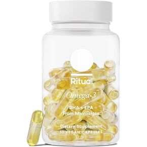 Ritual Omega 3 DHA & EPA - Vegan - Science-Backed Dose of DHA & EPA in 2:1 Ratio, Minimal Burp-Back, Sustainably Sourced Microalgae, 30 Day Serving in Kuwait