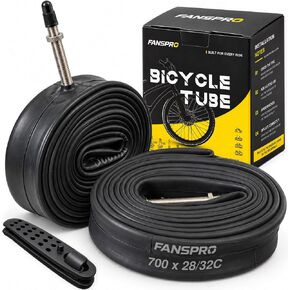 FANSPRO 2 Pack 700 x 28-32c Road Bike Inner Tubes, 60mm Presta Valve Premium Quality Butyl Inner Tube with 2 Tire Levers in Kuwait