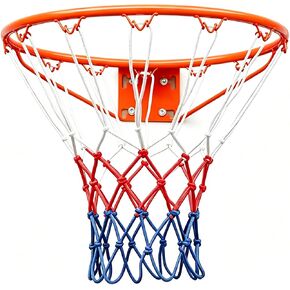 Basketball Solid Rim, Basketball Net, Indoor Outdoor Hanging Basketball Goal with All Weather Net Wall Mounted Basketball Hoop 18'' in Kuwait