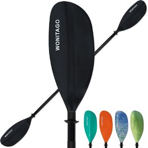 Kayak Paddles with Alloy Shaft and PP Blade, Floating Kayaking Oars, Adjustable 230-250 cm/90-98 Inches, 210-230 cm/82-90 Inches in Kuwait