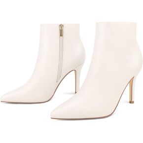 JOY IN LOVE Women's Ankle Boots Middle Heel Pointed Toe Stiletto Boots in Kuwait