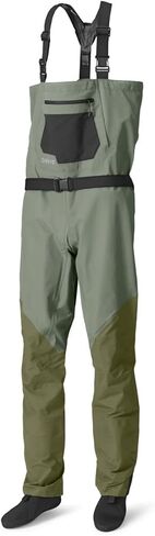 Orvis Clearwater Bootfoot Fly Fishing Waders - أحذية الصدر الحديثة الملائمة مع أحذية الخوض الوحيدة المصنوعة من النيوبرين المفلكن، الحجر - متوسط ​​/ 9 in Kuwait