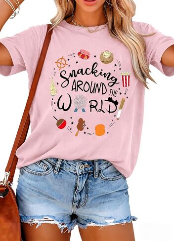 Happiest Mama On Earth Shirt: Women Funny Magic Kingdom Mom Shirts Castle Graphic Tees Family Vacation Short Sleeve Tops in Kuwait