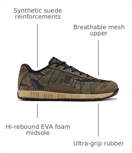 VIKTOS Men's Core2 Tiger Stripe Lightweight Breathable Cross-Training Shoes with Hi-Rebound Eva Foam in Kuwait