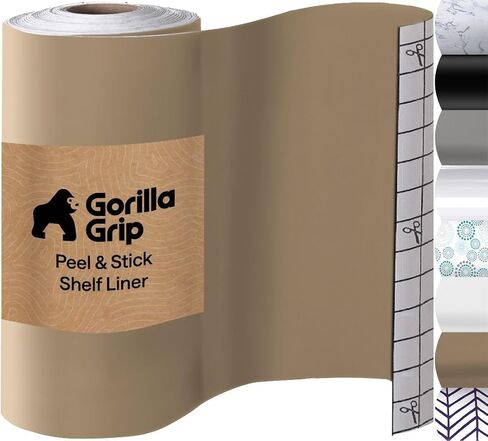 ورق قشر ولصق من Gorilla Grip لأغلفة الكتب، والطاولات، والأدراج، وخزائن المطبخ، والأرفف، والحرف اليدوية، وبطانات لاصقة من الفينيل سهلة التركيب وقابلة للإزالة، لفة 11.8 بوصة × 20 قدمًا، أزرق أبيض in Kuwait