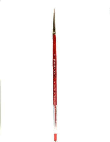 فرشاة Winsor & Newton Scepter Gold II Series 606 بمقبض قصير - غسيل مسطح ¼، ¼ in Kuwait