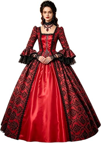 CountryWomen 18th Century Women's Rococo Ball Gown Victorian Masquerade Theme Costumes in Kuwait