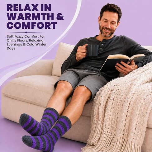 60 Pair Pack Of Wholesale Bulk Mens Cumfy Fuzzy Warm Cabin Socks in Kuwait