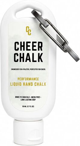 طباشير سائل من Cheer Chalk - طباشير لتشجيع النخبة - طباشير للتقزم - طباشير للجمباز - زجاجة 50 مل مع حلقة تسلق - 50 ممارسة لكل زجاجة - أقصى قدر من الإمساك للتقزم بشكل أكثر أمانًا in Kuwait