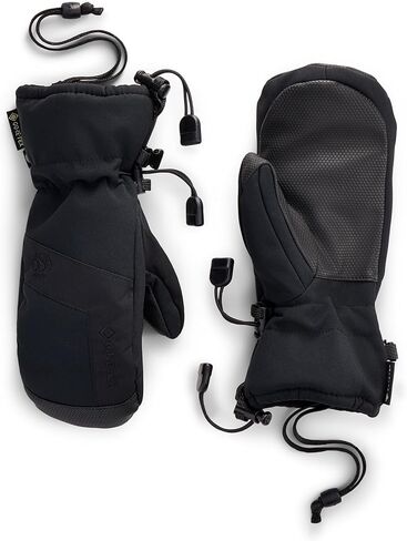 686 Youth Gore-TEX Linear Mitt - 3L Softshell Fabric with Micro Tricot Lining and Synthetic Leather Palm - Water & Weather Resistant - Black in Kuwait
