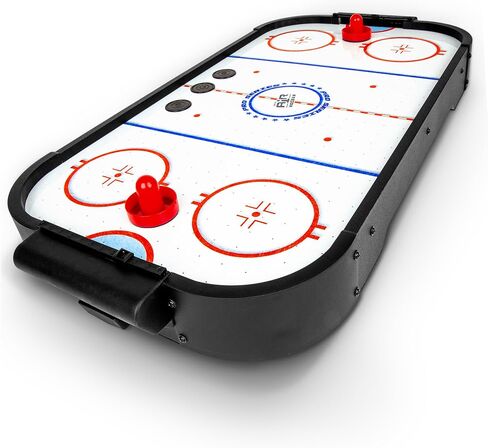 GoSports 30 Inch Table Top Air Hockey Game for Kids - Portable, Battery Operated Game Table - Oak or Black in Kuwait
