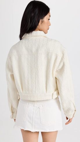 [BLANKNYC] Womens Luxury Clothing Tweed Cropped Jacket With Snap Front Closure, Comfortable & Stylish Coat in Kuwait