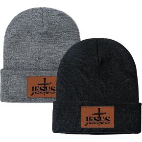 RNEFNQS 2 Pack Skull Beanie Winter Slouchy Knit Hat for Men Women Couples in Kuwait