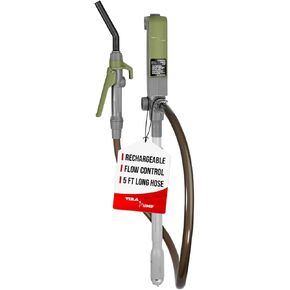 TERA PUMP E85 Fuel Barrel Rechargeable Battery Powered Transfer Pump Telescoping Intake tube 3.1 Gallons Per Minute Fuel Flow Lever Action Style Fuel Nozzle in Kuwait