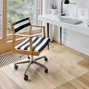 Azadx Clear Office Chair Mat 36'' X 48'', Durable Desk Chair Mat for Hardwood Floor, Heavy Duty Plastic Office Floor Mat Under Rolling Chairs for Easy Glide and Protection (36" X 48" with Lip) in Kuwait