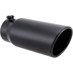 LCGP 5" Diesel Exhaust Tip, 6" Outlet 15" Long Truck Tip, Rolled Angle Cut Design, Polished Finish in Kuwait