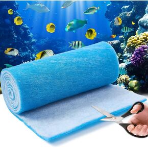 Aquarium Filter Sponge Fish Tank Pond Filter Media Filters Pad for Fish Tank,Filter Freshwater, Saltwater Aquariums, Reusable Fish Pond Filter Material,0.59" Thick, 11.8" x 78" Roll,Blue in Kuwait