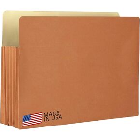 The File King Accordion File Folders Letter Size | Box of 10 Redropes | Expanding File Folder - 5.25" Expansion | Expandable Accordian File Organizer Pocket | Redwell Filing Organization & Storage in Kuwait
