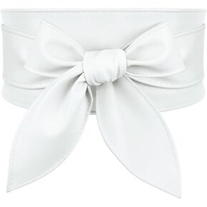 Womens Belts for Dress Obi Belts for Women Wide Waistband Knotted Belt for Dress (Black, Large fits 29"-40") in Kuwait