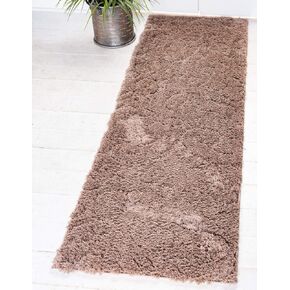 Unique Loom Floral Shag Collection Area Rug-Carved, 5 ft x 8 ft, Ivory in Kuwait