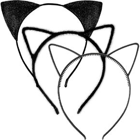 Cat Ears Headbands Adult Lace Black Cat Ear for Kids Kitten Hair Bands Party Halloween Hair Accessories for Women in Kuwait