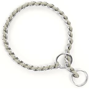 TSPRO Rainbow Slip Chain Dog Collar - Adjustable Chew Proof Dog Collars for Medium Large Dogs Stainless Steel Chain Strong Durable Heavy Duty Training Dog Slip Collar(Rainbow,4MM*20.5inches) in Kuwait