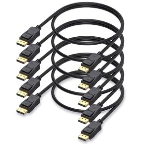 DisplayPort to DisplayPort Cables 6FT,10-Pack 4K@60Hz DP Display Port Male to Male Cord Gold-Plated, 2K@165Hz Compatible for Computer, Laptop, Graphics Card, etc in Kuwait