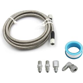 4AN Stainless Steel Braided Turbo Oil Feed Line 32" Turbocharger Oil Drain Return Line Hose And Hose Ends in Kuwait