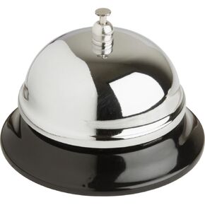 Business Source 01583 Call Bell, 2-3/4-Inch High, 3-3/8-Inch Base, Chrome/Black in Kuwait