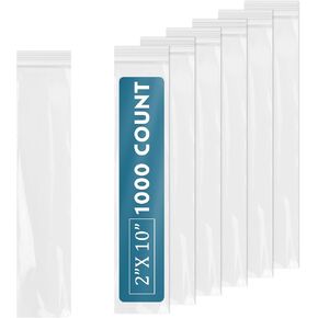 iMailer - 1000 Pcs - 3" x 11" Incense Bags-Resealable Zip Bags for Snack, Necklaces, Jewelry, Packaging & Shipping in Kuwait