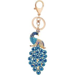Cute Big Ears Elephant Keychain براق Keyring Crystal Purse Pendant Rhinestones Handbag Charm (أزرق) in Kuwait