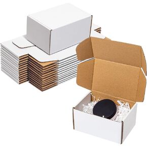 8x8x4" Shipping Boxes 25 Pack White Corrugated Cardboard Mailing Boxes for Small Business - Literature Mailer Packaging Supplies in Kuwait