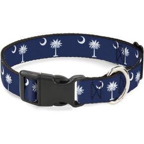 Buckle-Down 16-23" South Carolina Flags Plastic Clip Collar, Wide Medium in Kuwait