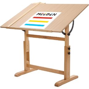 MEEDEN Extra-Large Wood Drafting Table: 42" x 30" Artist Drawing Desk - Height Adjustable Art Craft Table - Tilting Table for Adults Painting Reading Writing Sketching in Kuwait