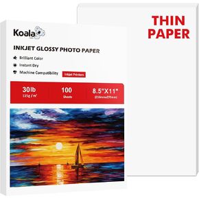Koala Glossy Thin Inkjet Paper 8.5x11 Inches 100 Sheets Compatible with Inkjet Printer Use DYE INK 115gsm in Kuwait