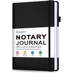 كتاب سجل مجلة كاتب العدل JUBTIC - مجلة كاتب العدل العامة بغلاف مقوى لأعمال التوثيق - مستلزمات كاتب العدل مع حارس الخصوصية - 474 إدخال سجل، 160 صفحة مرقمة، 8 × 10.5 بوصة (أزرق داكن) in Kuwait