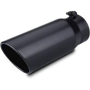 LCGP 4" to 5" Diesel Exhaust Tip, 12" Overall Length Bolt On Design Truck Tail Tip,Polished, Rolled Angle Cut Design in Kuwait